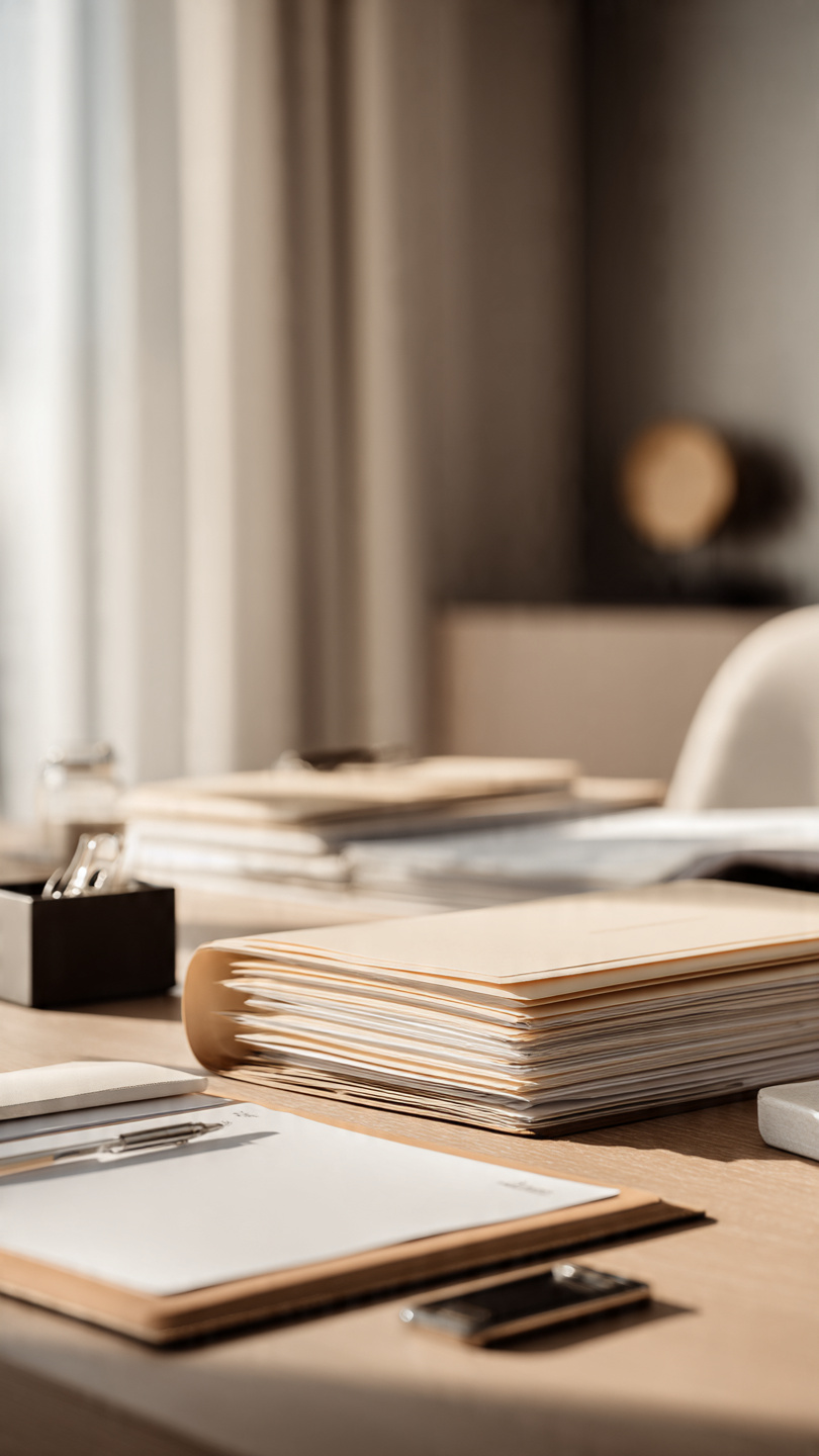 A professional and minimalistic scene representing